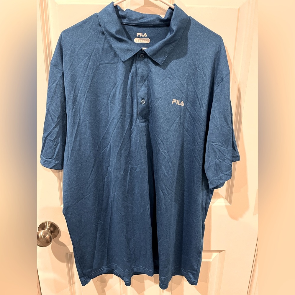 New XXL Men’s Blue FILS Golf polo